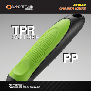 Landing 551049 <b>Garden</b> Knife Weeder High Carbon Steel Blade Curved <b>Edge</b> Soft TPR Grip Handle Black/Green Patio Paving Joint Weed - Product Image 6