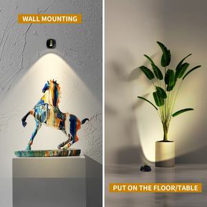 Projecteur LED d'intérieur RGBW avec télécommande, rechargeable, sans fil, à intensité variable, éclairage d'accentuation pour la maison, le bureau et l'éclairage de tableaux - Product Image 4