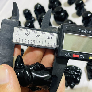 Ensemble de sculptures en obsidienne à thème de petite taille : Baby Yoda, R2D2, BB8, <span class=keywords><strong>Darth</strong></span> <span class=keywords><strong>Vader</strong></span>, Tie Fighter, Stormtrooper, Crystal - Product Image 2