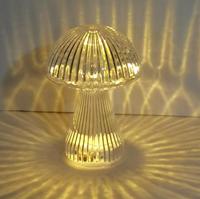 Lampe de nuit LED 3D moderne en forme de champignon mignon, lampe de table d'ambiance féerique, alimentée par piles ou en mode secteur, lumières colorées, commande manuelle, pour la maison