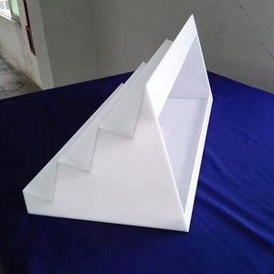 Lớn 3 tầng màu trắng sữa <span class=keywords><strong>Acrylic</strong></span> hiển thị Ví đứng giá perspex Ví hiển thị đứng của phụ nữ túi xách bước Riser - Product Image 4