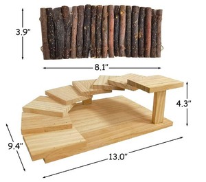 Jouet en bois pour animaux de compagnie pour perroquet Hamster Totoro écureuil miel Posset tapis roulants pour utilisation ludique des petits animaux - Product Image 3