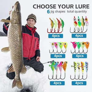 Ensemble de hameçons lumineux inversés pour la pêche sur glace avec <span class=keywords><strong>mini</strong></span>-hameçons Root pour une utilisation en extérieur en hiver - Product Image 2