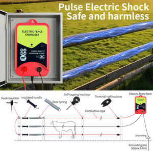 Électrificateur de clôture électrique pour bétail, jardin, bovins, animaux de compagnie, kit de chargeur de clôture électrique pour ferme - Product Image 2