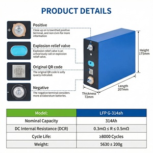 Stock UE - Cellules au lithium prismatiques Gotion 314Ah Lifepo4 3.2V - Batterie pour système <span class=keywords><strong>de</strong></span> stockage <span class=keywords><strong>d</strong></span>'énergie - Batterie rechargeable 330Ah - Batterie 340Ah - Product Image 2