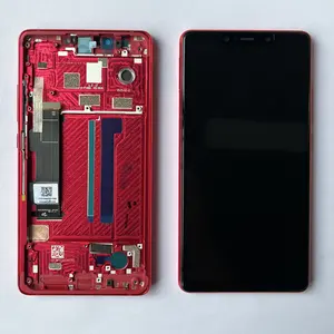 Tela lcd para xiaomi mi 8, display touch screen digitalizador, com montagem de moldura, substituição para digitalizador