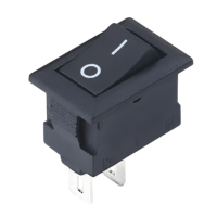 Saklar Rocker Mini 3A 250VAC 6A 125VAC Persegi 2 Pin 2 Posisi On Off SPST Bersertifikasi CE Rohs CQC Langsung dari Pabrik