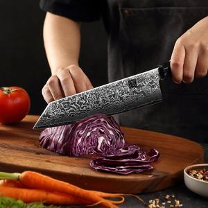 Diseño original Damast kochmesser set <span class=keywords><strong>Damasco</strong></span> Kiritsuke cuchillo japonés <span class=keywords><strong>Damasco</strong></span> acero cuchillo de cocina con G10 y mango de resina - Product Image 4