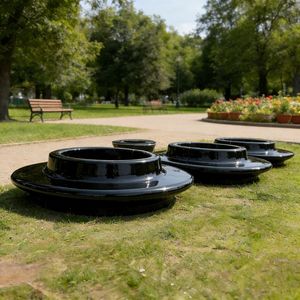 Banco de Patio Elegante de FRP para Exteriores, Ecológico y Resistente al Agua, Diseño Artístico y Cómodo para Uso en Parques - Product Image 5