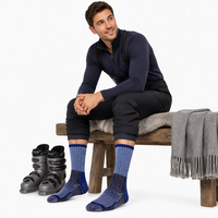 Chaussettes d'hiver rembourrées en tricot pour le ski et le snowboard, thermiques, chaudes, en acrylique, personnalisables