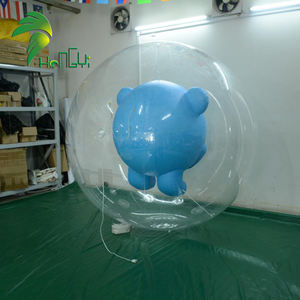 Doppio pallone gonfiabile trasparente della fabbrica con il pallone gonfiabile dell'orso all'interno, pallone gigante personalizzato gonfiabile - Product Image 4