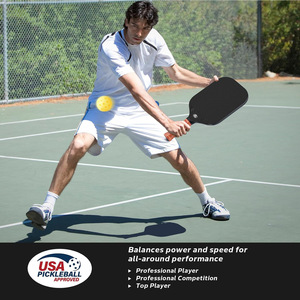 Raquette de pickleball en fibre de carbone 16 mm antidérapante pour entraînement adulte, forme standard sans bordure - Product Image 5