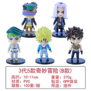 5 estilos nuevos adornos de dibujos animados Anime <span class=keywords><strong>Kujo</strong></span> <span class=keywords><strong>Jotaro</strong></span> conjunto de figuras de acción - Product Image 6