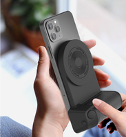 Support de téléphone portable magnétique en silicone et métal avec télécommande pour selfies et déclencheur, idéal pour les amoureux des photos