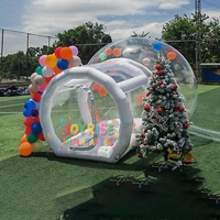 Tente bulle gonflable transparente en PVC écologique 5x3m, capacité 5-6 personnes, pour fêtes et aventures en plein air
