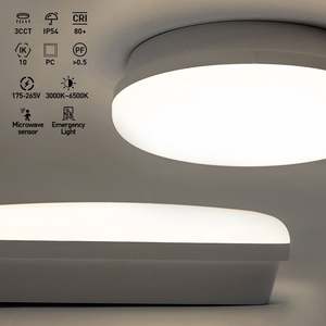 Grande surface carrée ronde montée 12w 24w 36w plafonniers de Dimmable LED de bureau d'atelier de supermarché - Product Image 2