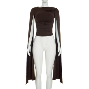 Viviblook J26ST387 Conjunto de 2 piezas de pantalones cortos ajustados de manga larga de color sólido para mujer - Product Image 4
