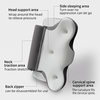 Oreiller ergonomique moderne en mousse à mémoire de forme, certifié CertiPUR-US et OEKO-TEX, pour soulager les douleurs cervicales et la pression, OEM ODM