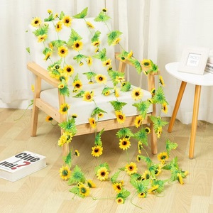 Artificial Sunflower Vines Silk Bouquet Hanging <b>Wall</b> <b>Decor</b> Indoor Outdoor Home Decoration - Product Image 2
