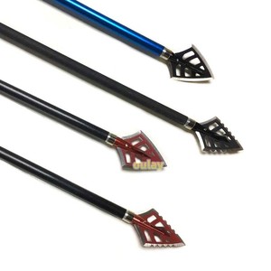 Bắn cung <span class=keywords><strong>Red</strong></span> Devil đầu rộng hai lưỡi săn bắn đầu mũi tên thép không gỉ đầu rộng nhôm mũi tên điểm - Product Image 3