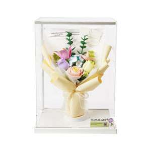 Robotime <span class=keywords><strong>Rokr</strong></span> US Warehouse juguetes de regalo hechos a mano AF01J primavera tiempo ramo DIY modelo Kit 3D rompecabezas artesanías de plástico - Product Image 3