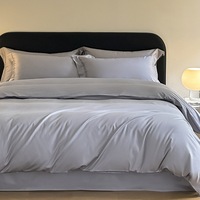 Ensemble de housse de couette en coton pur de haute qualité 300TC en satin