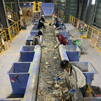 Table de tri des déchets manuelle recyclable avec moteur pour la valorisation des ressources et la triage des déchets solides municipaux