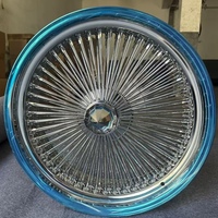 Ruedas de Alambre Cromadas GW de 20 Pulgadas, Estilo Estándar/Invertido, 80/100 Radios, Llanta de Acero