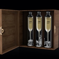 Bouteille à boisson en verre borosilicate à double paroi personnalisable, forme spéciale, design créatif pour champagne, vin, tequila, rechargeable