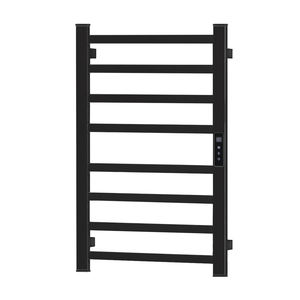 Sèche-serviettes électrique mural ou sur pied à 8 barres <span class=keywords><strong>avec</strong></span> réglage de la température et <span class=keywords><strong>minuterie</strong></span> 0-24 heures - Product Image 1