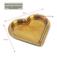 Boîtes en plastique de qualité alimentaire en forme de cœur, vente chaude en usine, pour cadeaux, fruits, desserts, biscuits, emballages pour la Saint-Valentin