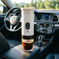 Machine à café électrique d'extérieur 3-en-1 avec écran LED, chauffage rapide, portable, pour voyage, voiture, camping, logo personnalisé