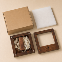 Boîte à chocolats de luxe en bois MDF à 36 compartiments, gravée au laser, avec jointure naturelle et fermoir métallique, pour confiseries