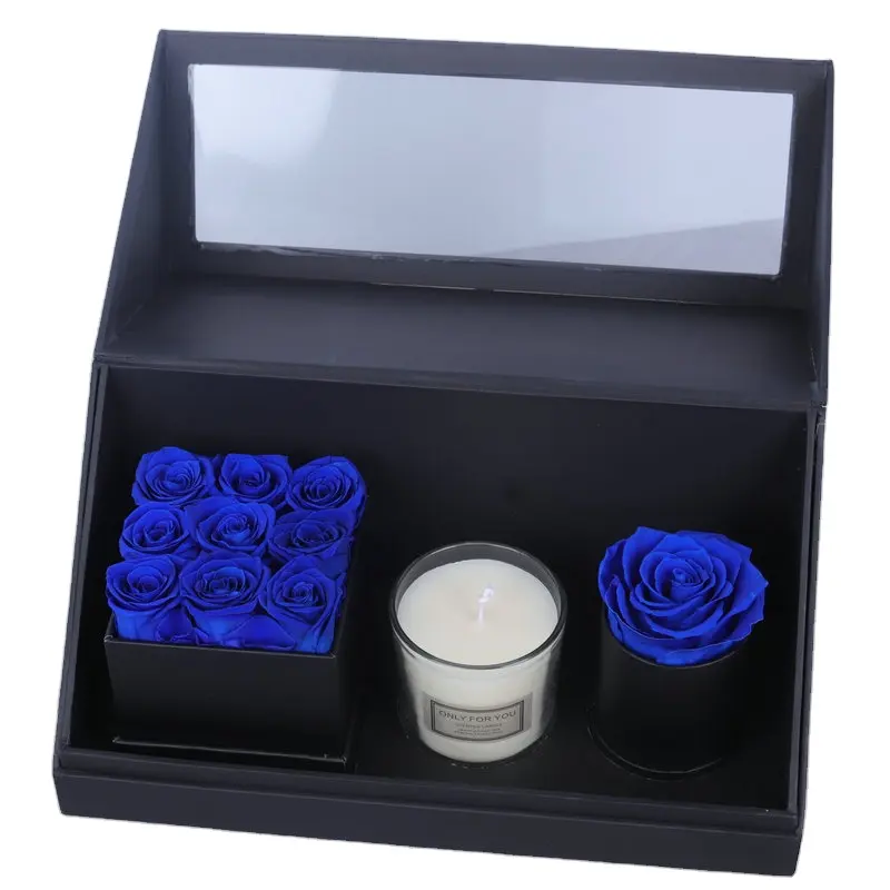 Tairao-velas perfumadas de rosas de dos estilos, flores eternas de alta calidad, en caja de regalo, 2022