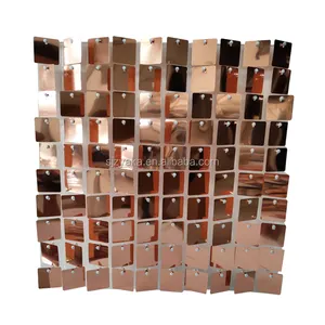 Een 65 Stuks Pakket Bruiloft Verjaardagsfeestje Decoratie Rose Gold Shimmer Pailletten Panelen Muur