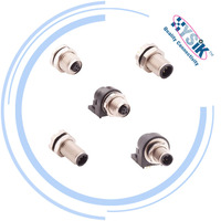 Cable de Sensor M5 blindado, conector circular M5 de 3 pines y 4 pines en ángulo recto, conector impermeable