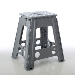 Tabourets en plastique pliants portables gris à vendre couleurs personnalisées disponibles pour chambre à coucher hôtel usage extérieur pliable pour appartement - Product Image 1