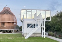 Maison préfabriquée en conteneur de 20 pieds, style moderne et luxueux, type Apple Cabin, pour hôtel, avec chambre et salle de bain