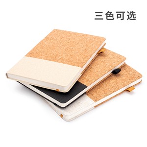 Logo personnalisable A5 Cahier épissé en paille de blé en liège Pu Bande élastique Ligne horizontale Journal Personnalisation d'entreprise - Product Image 3