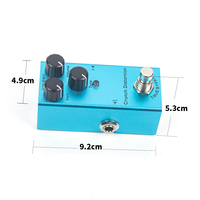 Mini pédale d'effet pour guitare électrique True Bypass Overdrive Distortion Delay Chorus Phaser Tremolo Stompbox Personnalisée