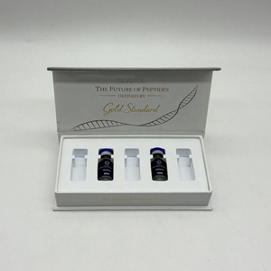 Boîte cosmétique en carton rigide magnétique noire pour flacon de peptide unique, emballage magnétique pour 2 flacons de 3 ml ou 10 ml - Product Image 4