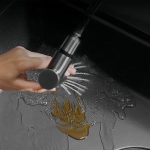 Stone Pattern Nano Gray Kitchen Sink 304 Stainless Steel Large Single Bowl Anti <b>Scratch</b> Durable Household - Product Image 4