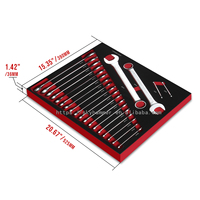 Ensemble d'outils de mécanicien professionnel de 477 pièces avec plateau en mousse EVA à 10 tiroirs et inserts, kit d'outils à douilles pour atelier de réparation automobile