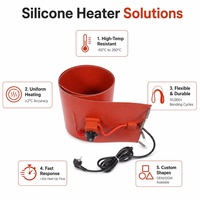Plaque chauffante et élément chauffant en caoutchouc silicone flexible 110V 220V 380V, haute résistance à la température, anti-condensation