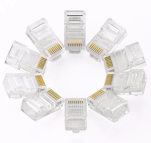 8p8c Rj11 Rj45 Plug Utp Ethernet Cat6/Cat5e Pass Through Connecteur Cristal Connecteur Cat7/Cat8 Rj45 - Product Image 5