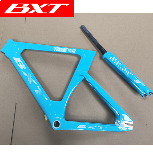 Hot bán Carbon theo dõi xe đạp khung 700C theo dõi xe đạp khung Set với ngã ba seatpost Carbon cố định bánh theo dõi đua xe đạp khung