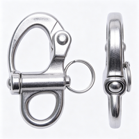 Matériel de rigging en acier inoxydable 304, manille à mousqueton fixe pour bracelet et voilier