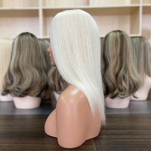 Base en soie 5*5 # Topper de <span class=keywords><strong>cheveux</strong></span> Remy <span class=keywords><strong>blond</strong></span> <span class=keywords><strong>clair</strong></span> 60 pour femmes, pièce de <span class=keywords><strong>cheveux</strong></span> européenne douce et lisse pour femmes blanches - Product Image 5