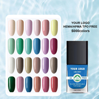 15ml Vernis à ongles permanent à base d'eau Séchage rapide à l'air sec Vernis à ongles professionnel Halal régulier normal pour salon de beauté