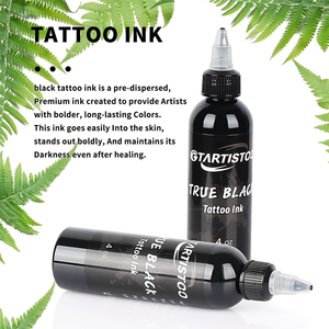 Tinta de Tatuaje Negra GTARTISTOO, Suministros Profesionales, 120 ml, Pigmento Vegano - Product Image 3